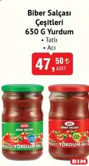 YURDUM BİBER SALÇASI ÇEŞİTLERİ 650 G YURDUM BİBER SALÇASI ÇEŞİTLERİ 650 G